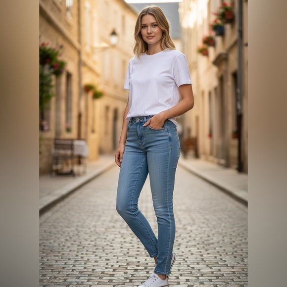 Celebrity Pink Light Blue Skinny Jeans - Picture 7 of 9